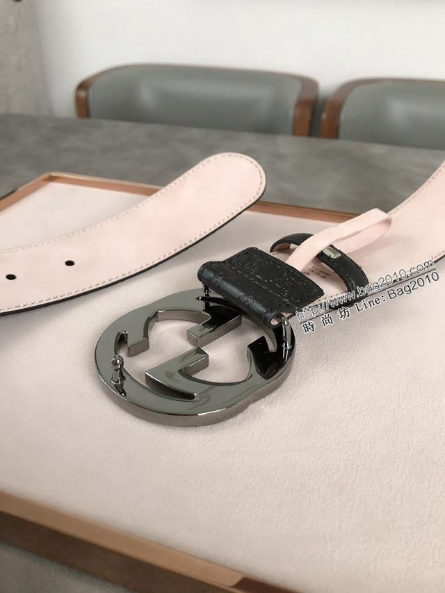 Gucci經典皮帶 古奇雙G拋光腰帶 411924  jjp2066